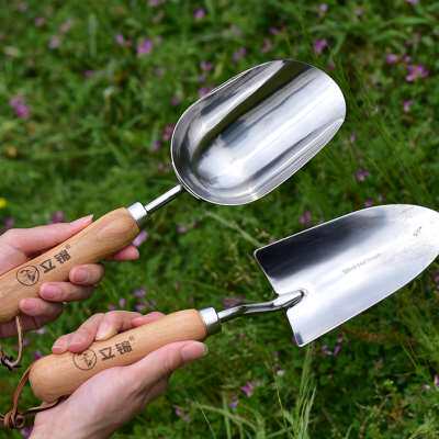 新品家用养花种花园m艺工具铲子套装不锈钢小铲子大号耙子除草小