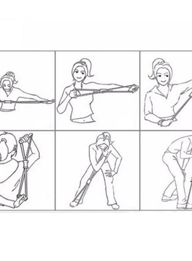 极速Fitness Resistance Bands,4 AColors Elastic Exercise Yoga