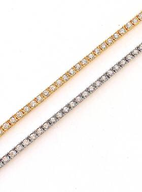 极速Alloy jewelry tennis chain hiDp hop hiphop jewelry tenni