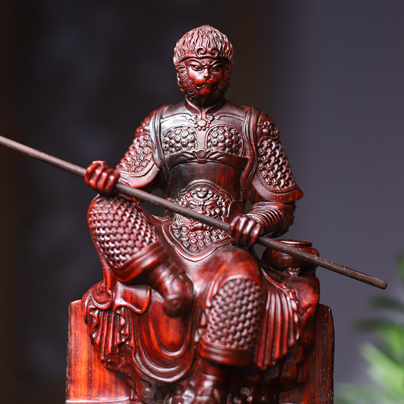 极速小叶紫檀孙i悟空齐天大圣斗战胜佛家用办公室客厅书桌木雕工,家居饰品,木雕,淘宝优惠券,粉丝福利购,淘宝优惠卷