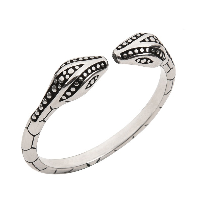 不锈钢男用蛇头锁精环阴囊阴茎束缚器睾丸套环