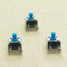 卧式带支架 6*6*7.3 侧按2脚 方头轻触开关 微动按键开关 6X6X7.3