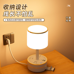 公官方插座德国台灯卧室睡眠床头灯一体可更换灯泡小夜灯婴儿喂奶