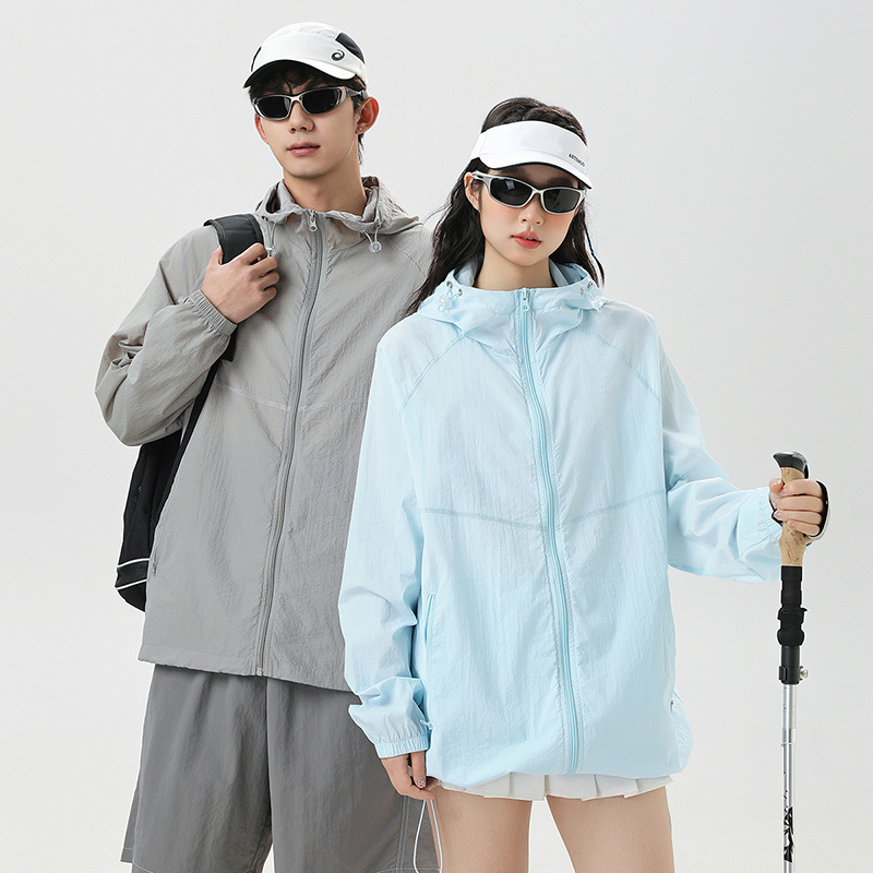 步步高简约设计防晒上衣男女同款夏季休闲小众清新透气户外防晒衣