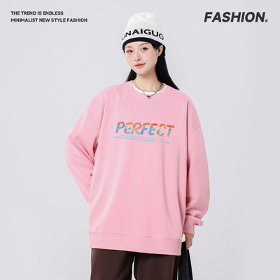 原创设计印花卫衣男女款2025款秋季韩版慵懒风oversize休闲上衣51