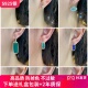 新潮金黄色孔雀石圈型对称耳环轻奢时尚 湖蓝色圆形个性 设计感耳饰