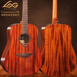 法国LAG民谣吉他面单T98D单板电箱吉他弹唱指弹木吉他哑光41英寸