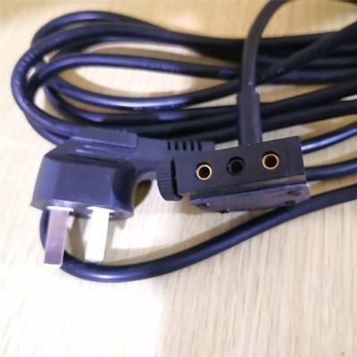 乐江DYJ-2电源线 90型老款圆刀电剪刀配件裁剪切布机插头三孔电线