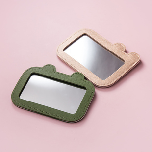 卡通动物化妆镜随身便携小镜子可爱少女心迷你梳妆镜学生补妆镜