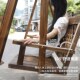 室外别墅院子里 防腐木秋千小院木质摇椅户外院内大人摇摆荡秋千