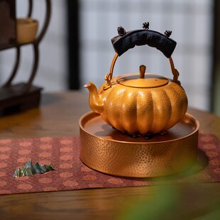 朱炳仁铜手工铜壶单人便携泡茶壶烧水壶功夫茶具太子茶礼套装礼物