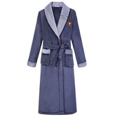 2021浴袍男冬加长款 睡衣秋冬加厚加绒家居服 浴衣珊瑚绒法兰绒大码