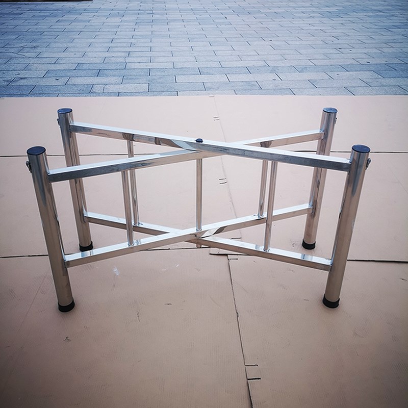 可折叠不锈钢圆桌支架便携式餐桌支架桌腿台脚家用简易台面支撑架