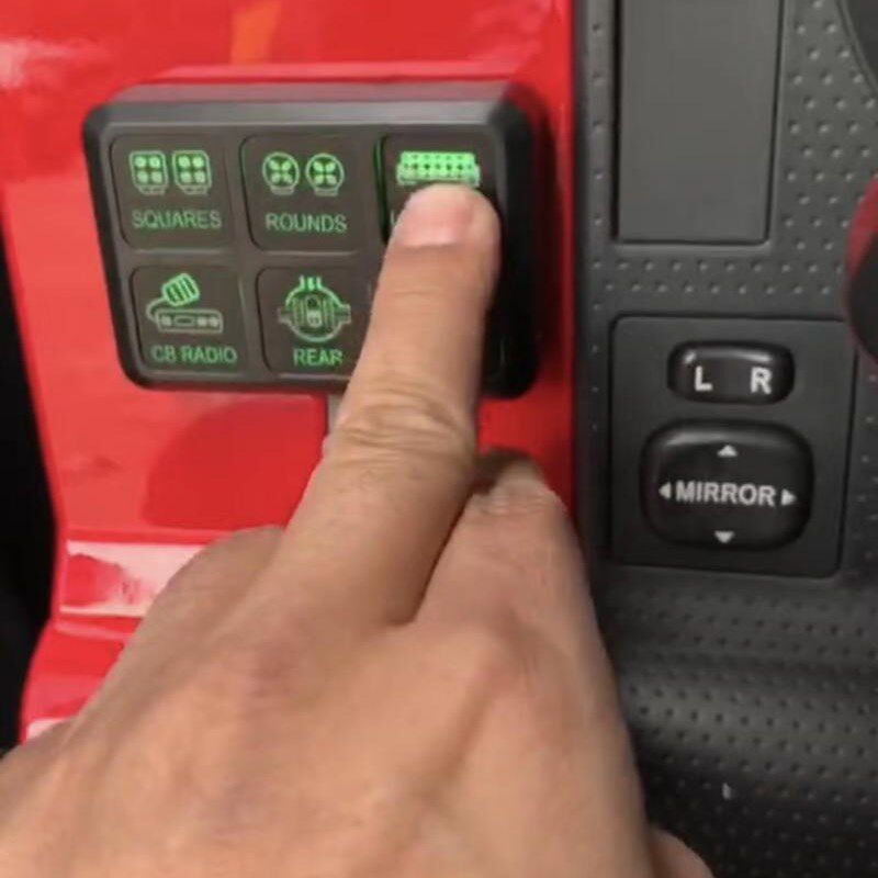 YBOS 6路通用型开关控制盒 有线开关控制系统 汽车改装多车型适用