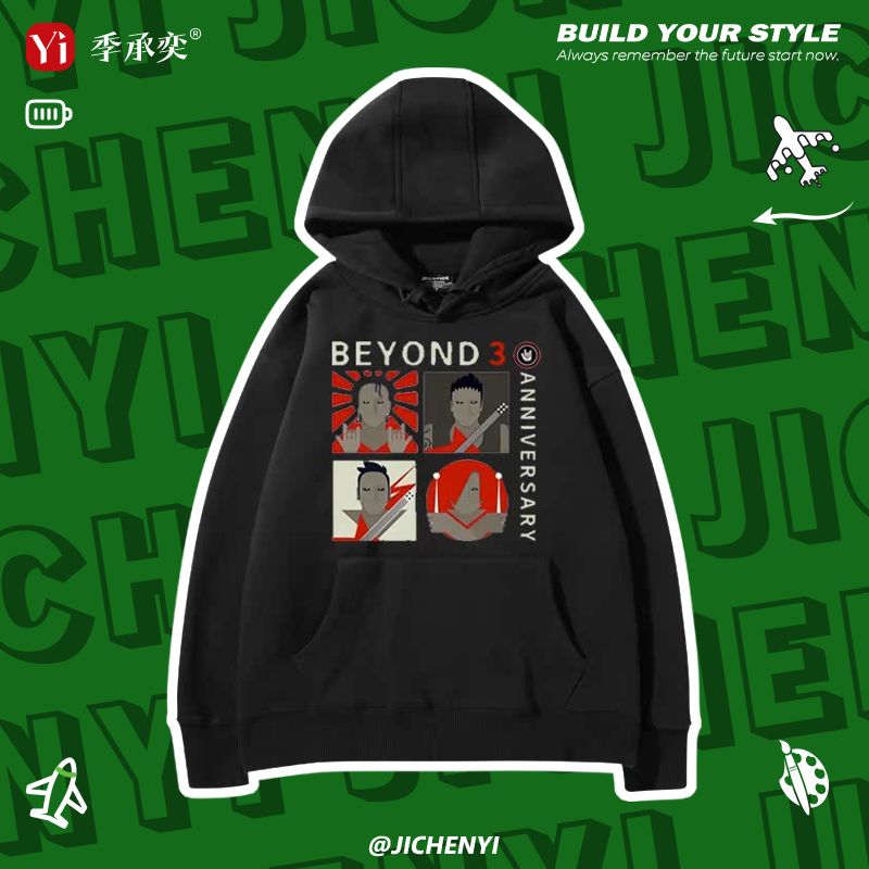 怀旧复古乐队摇滚连帽卫衣