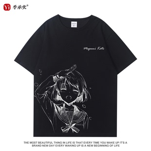 路人女主的养成方法加藤惠周边短袖男女夏季纯棉二次元百搭T恤衫