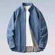 加绒加厚牛仔长袖 复古宽松口袋衬衣外套 新款 衬衫 男2025春秋冬季