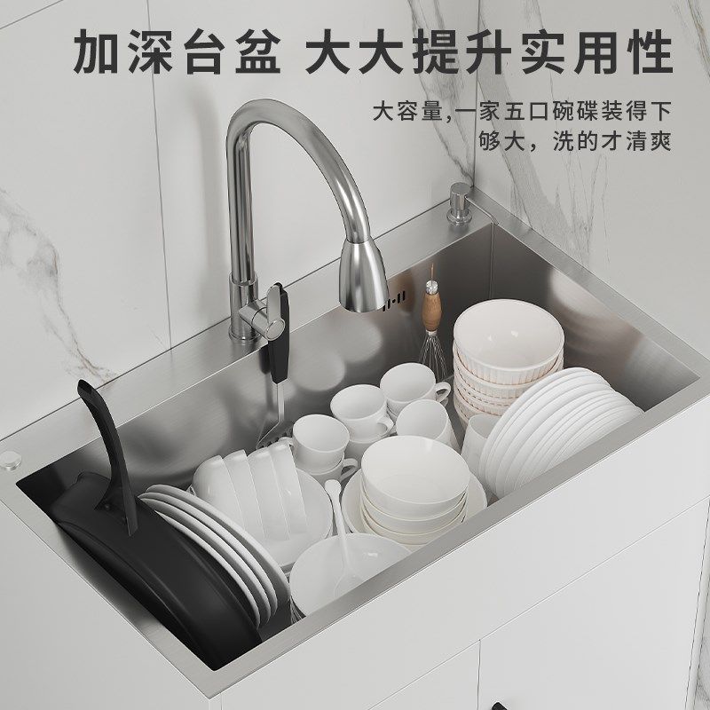 简易橱柜不锈钢洗碗池厨房洗菜A盆具一体柜单双水槽家用落地洗碗,家装主材,水槽套餐,淘宝优惠券,粉丝福利购,淘宝优惠卷