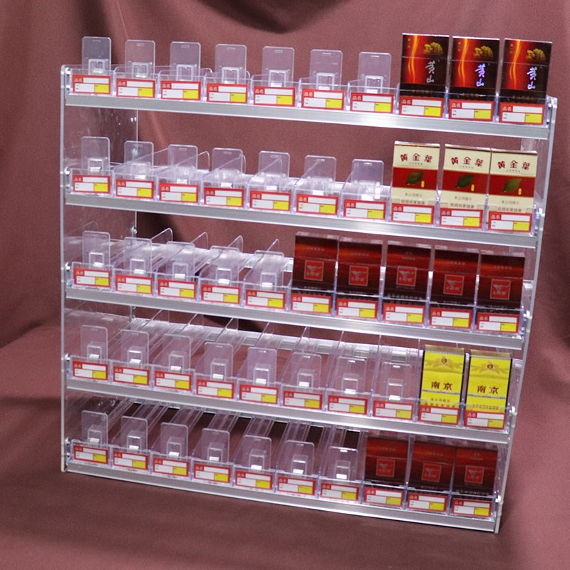 便利店直烟架h亚克力货架展示柜带推烟器展示架超市烟柜香烟背柜