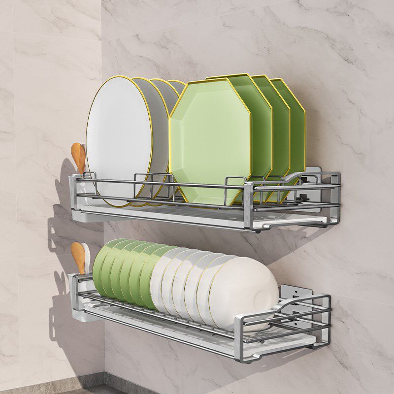 不锈钢碗碟收纳架k免打孔碗架壁挂式碗盘沥水架上墙厨房置物架放,厨房/烹饪用具,碗架,淘宝优惠券,粉丝福利购,淘宝优惠卷
