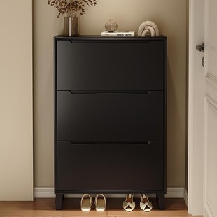 实木超薄翻斗鞋 柜 柜家用门口窄17cm室内外楼道靠墙小户Z型入户鞋