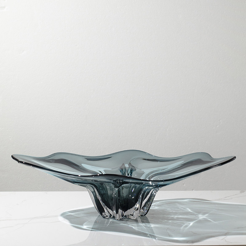 现代轻奢玻璃大果盘设计师客厅茶几摆件样N板间软装桌面收纳托盘,家居饰品,果盘/果篓,淘宝优惠券,粉丝福利购,淘宝优惠卷