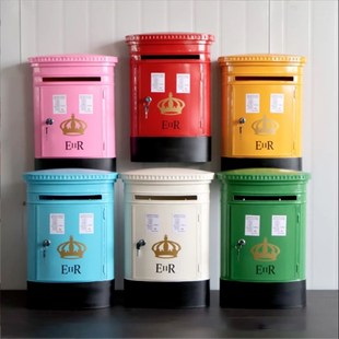 英伦复古铁艺f信箱挂墙信报箱班级箱意见箱心语信箱建议征集邮箱