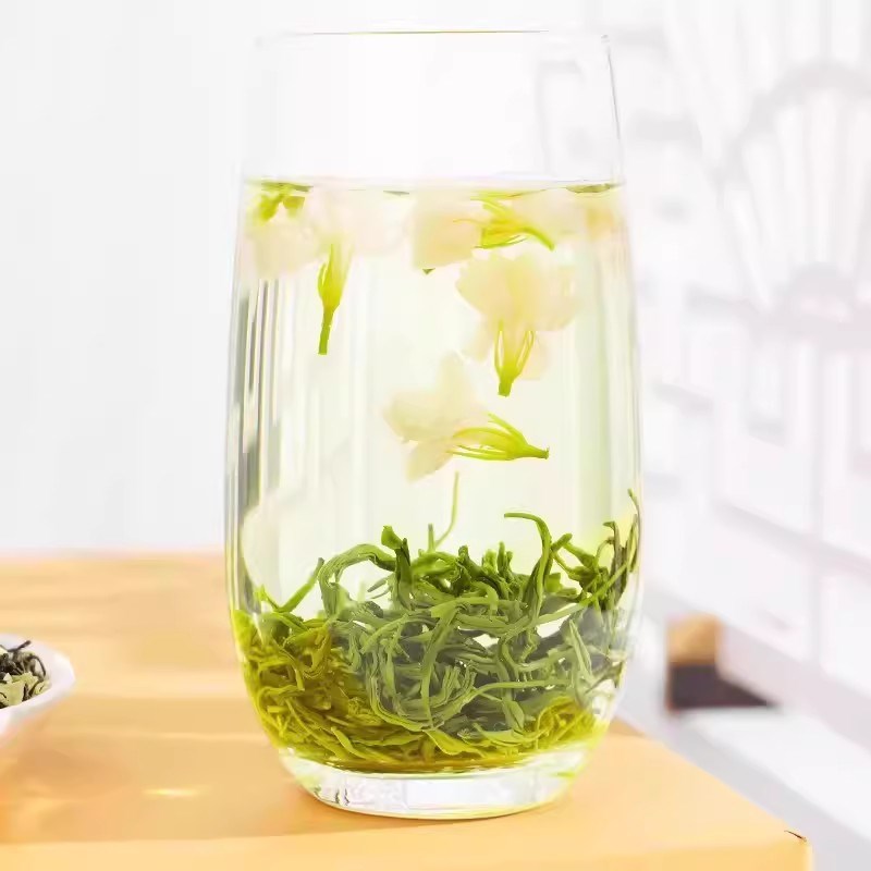 茉莉花茶飘雪2024新茶叶浓香特级传统F炒花毛峰毛尖花草茶250g罐