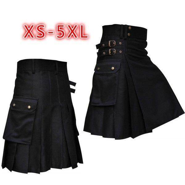 Scottish men's pocket pleated skirt 苏格兰男装口袋百褶裙