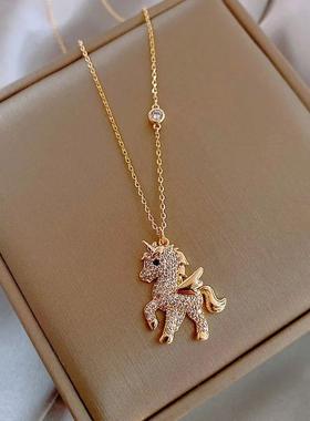 New Cute Animal Pendant Necklace for Women Temperament Rhine