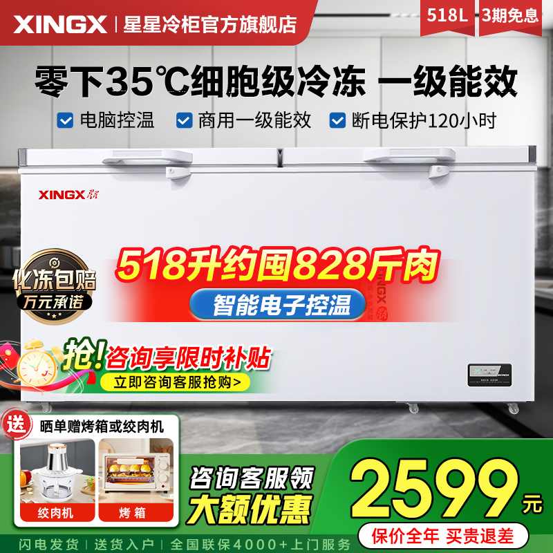 星星冰柜商用大容量零下35度冷柜