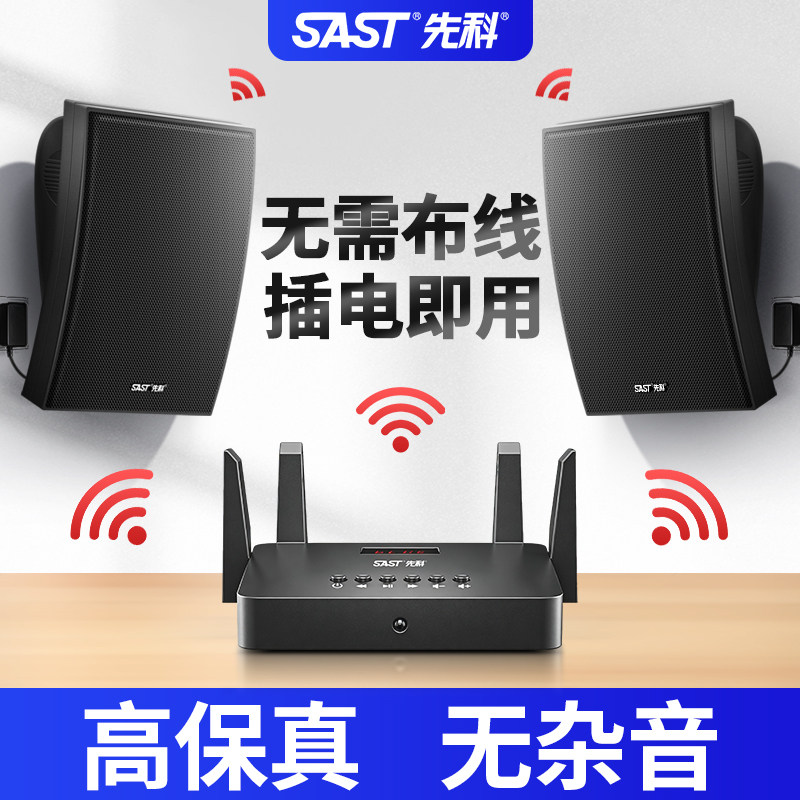 先科无线蓝牙壁挂箱商用广播音响