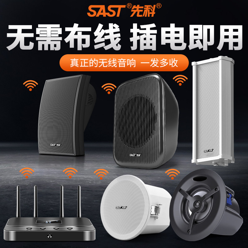 先科W1无线蓝牙壁挂式音响音箱店铺专吸顶会议重低音餐厅超市商用
