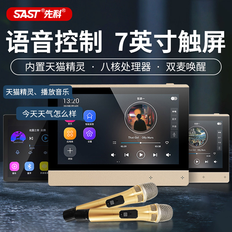 先科智能吸顶式5.1家庭影院音响套装背景音乐控制器功放主机系统