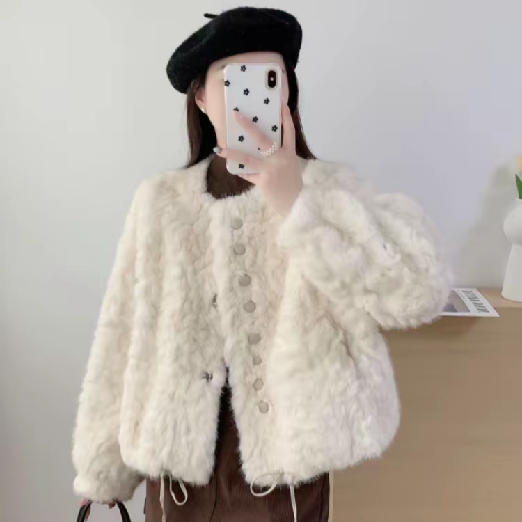 韩系羊羔毛短外套女2025秋冬新款高级感时尚洋气小香风皮草上衣潮,女装/女士精品,短外套,淘宝优惠券,粉丝福利购,淘宝优惠卷