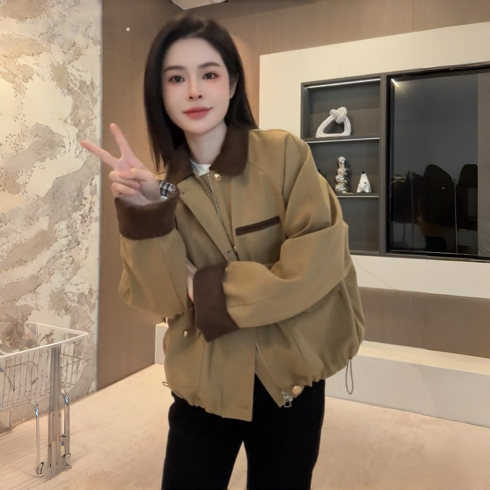 明星同款时尚休闲夹棉外套女