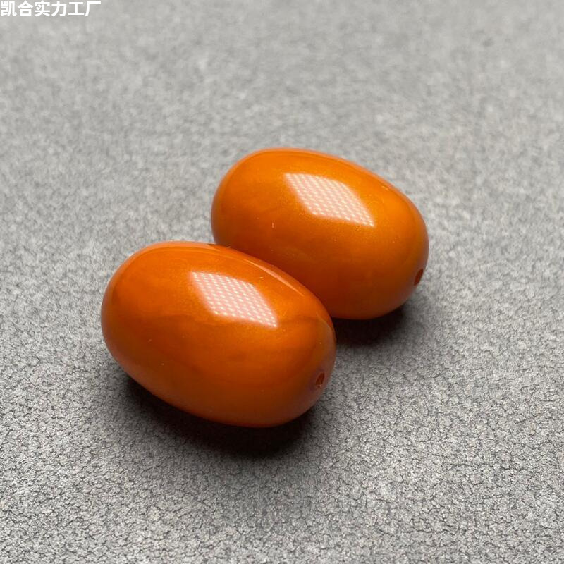 天然老蜜蜡枣珠鸡油黄桶珠腰顶珠108星月菩提金刚手串配饰散珠