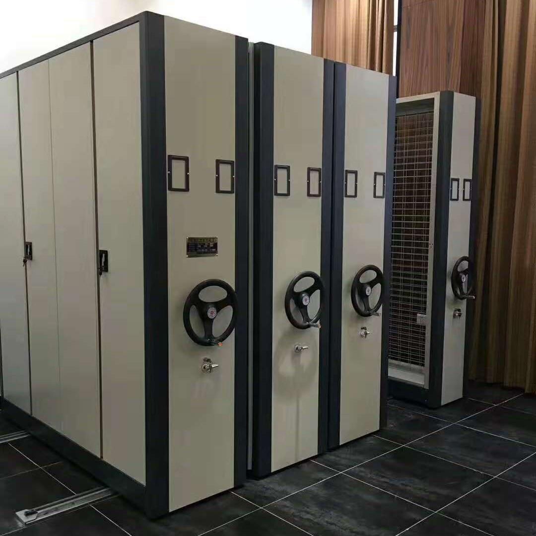 密集架档案柜厂家移动密集架轨道手摇钢制财务凭证资料储物柜