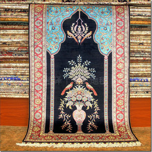 毯译 出口海外波斯桑蚕丝手工真丝地毯 91x152厘米