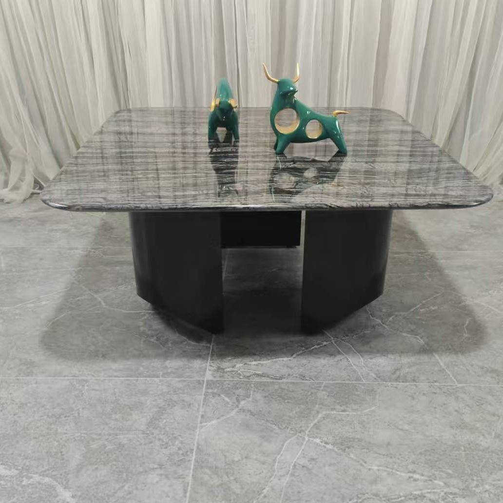 轻奢家居茶几高级感超晶石台面茶几供应室内办公室茶室小方桌