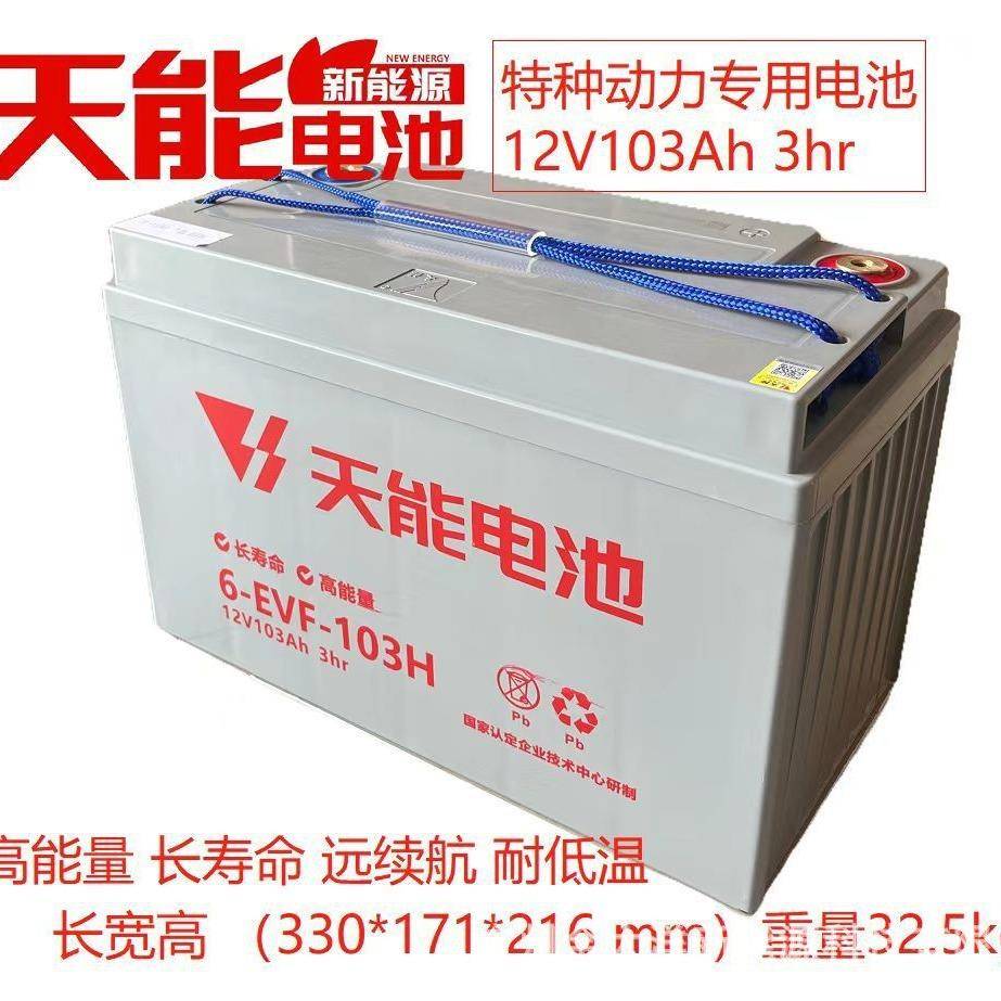 洗扫地机蓄电池天能6EVF100A-12V观光巡逻电动轿车环卫车103H电瓶