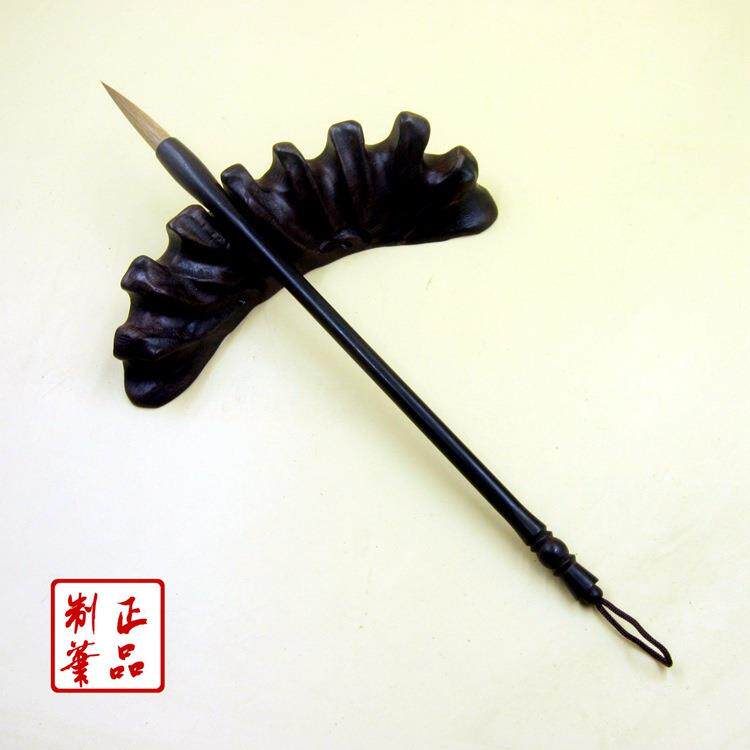 毛笔进贤文港黄狼尾毫长峰行草瘦金体书写书画毛笔