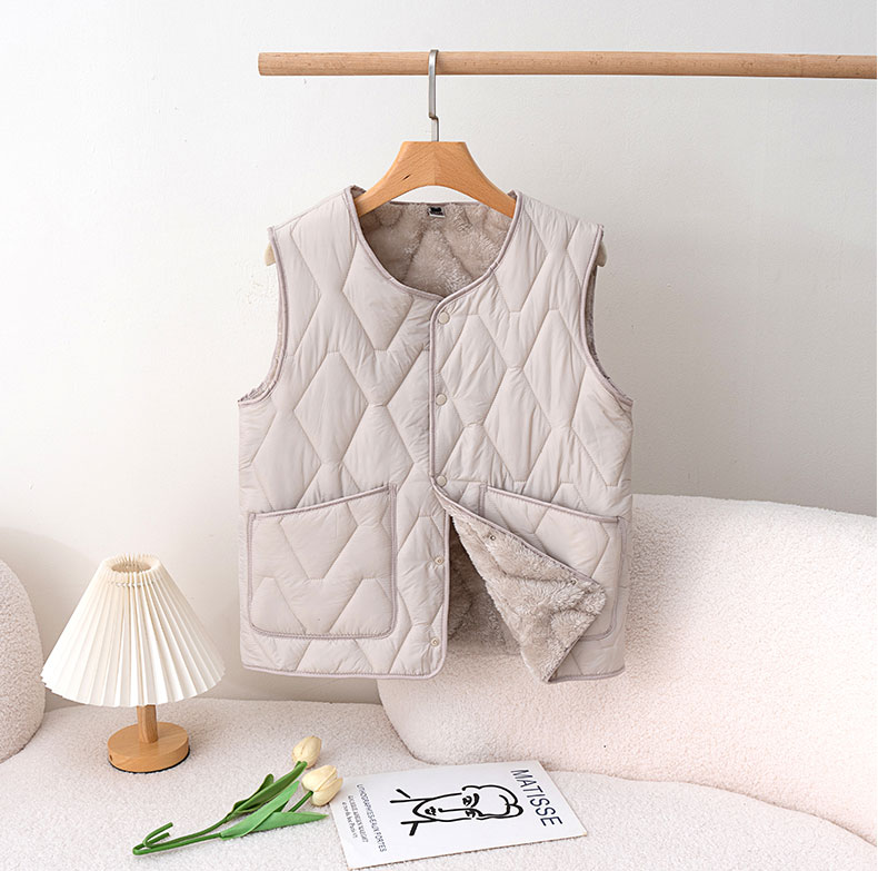 羽绒棉马甲男加绒保暖背心内胆打底内穿坎肩秋冬季中老年青年外套