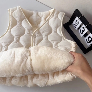 小红书爆款 背心内外穿百搭内胆 2025秋冬羽绒棉马甲女加绒保暖短款