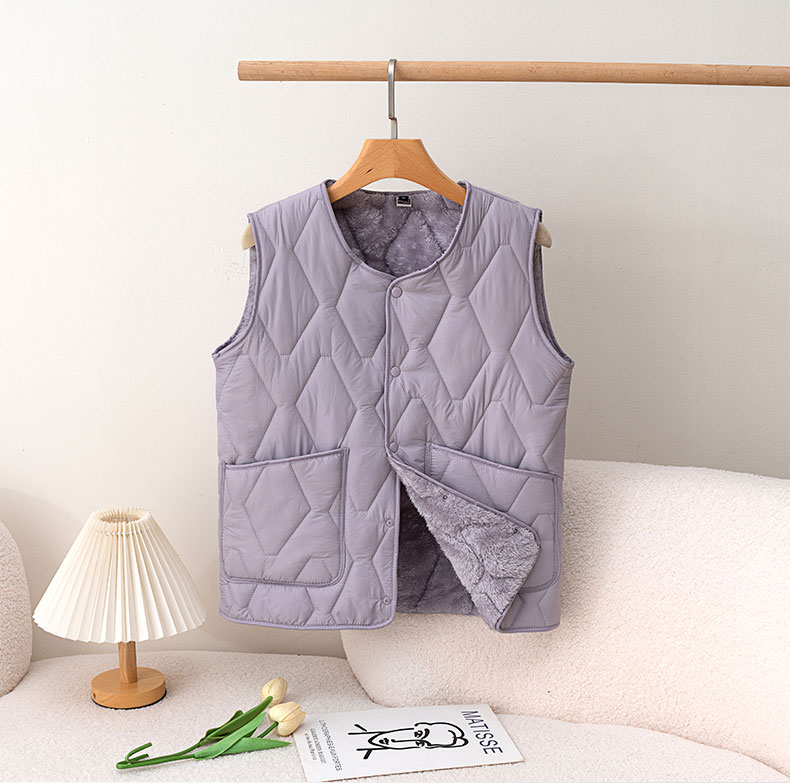 羽绒棉马甲男士内胆秋冬季加绒加厚保暖背心打底内穿棉袄马夹内搭