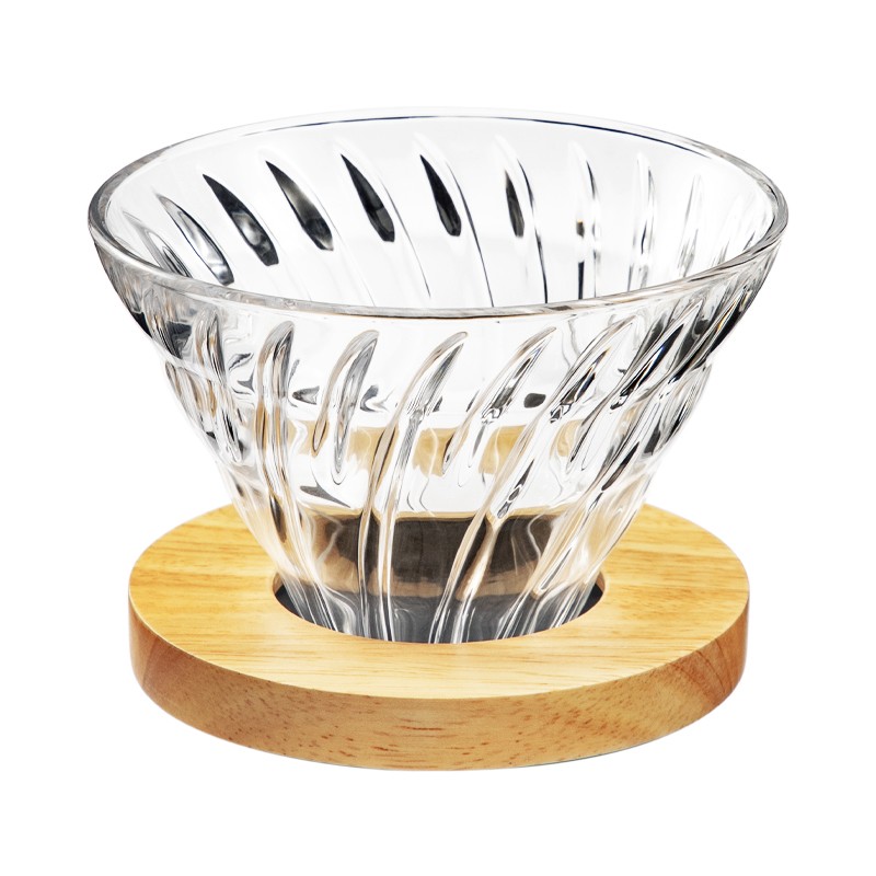 玻璃滤杯V60手冲咖啡滴漏杯加厚耐热滴滤式咖啡杯量勺