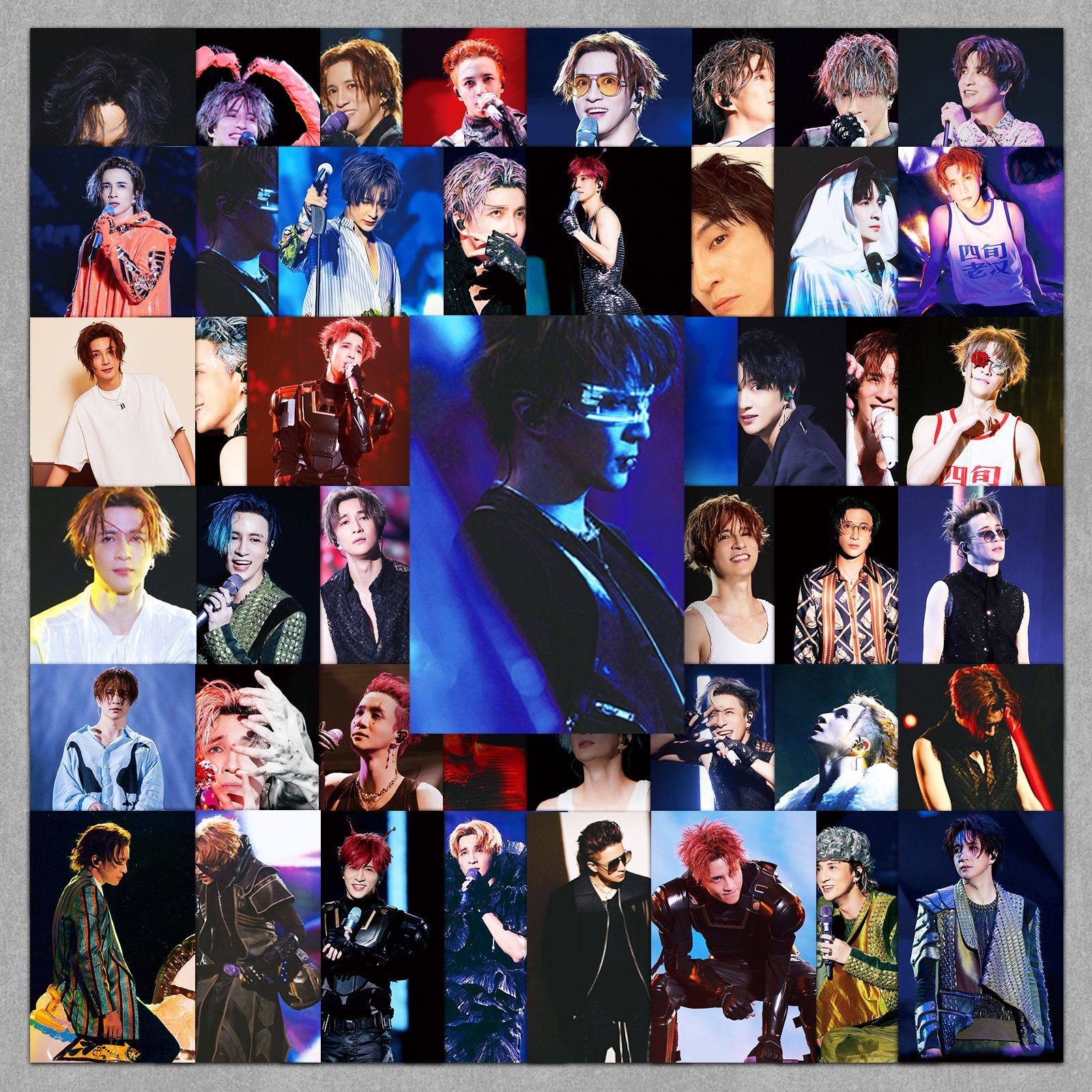 50张薛之谦贴纸涂鸦搞笑歌手明星周边高清手账咕卡笔记本贴纸