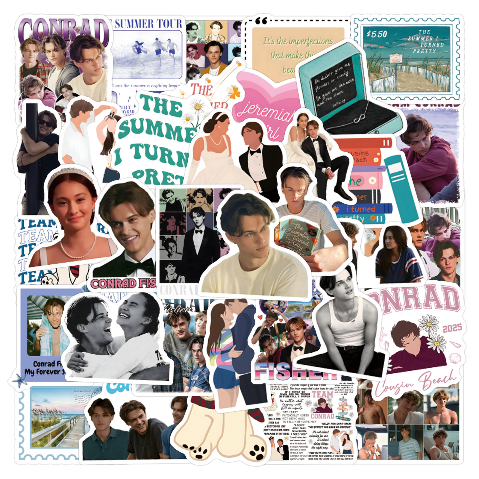 55张美剧The Summer I Turned Pretty贴纸笔记本电脑吉他防水贴纸