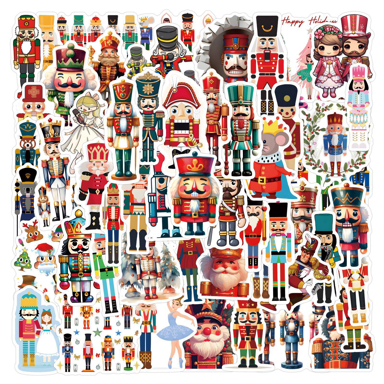 55张卡通Nutcracker胡桃夹子贴纸装饰手账文具水杯电脑防水贴画