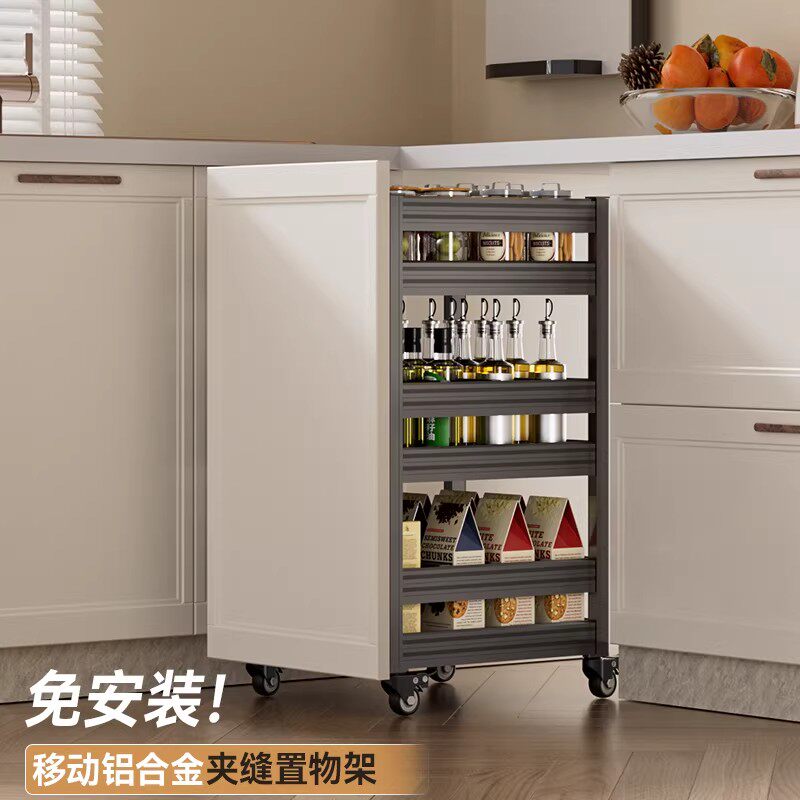 厨房推车可装门板夹缝调料置物架图片